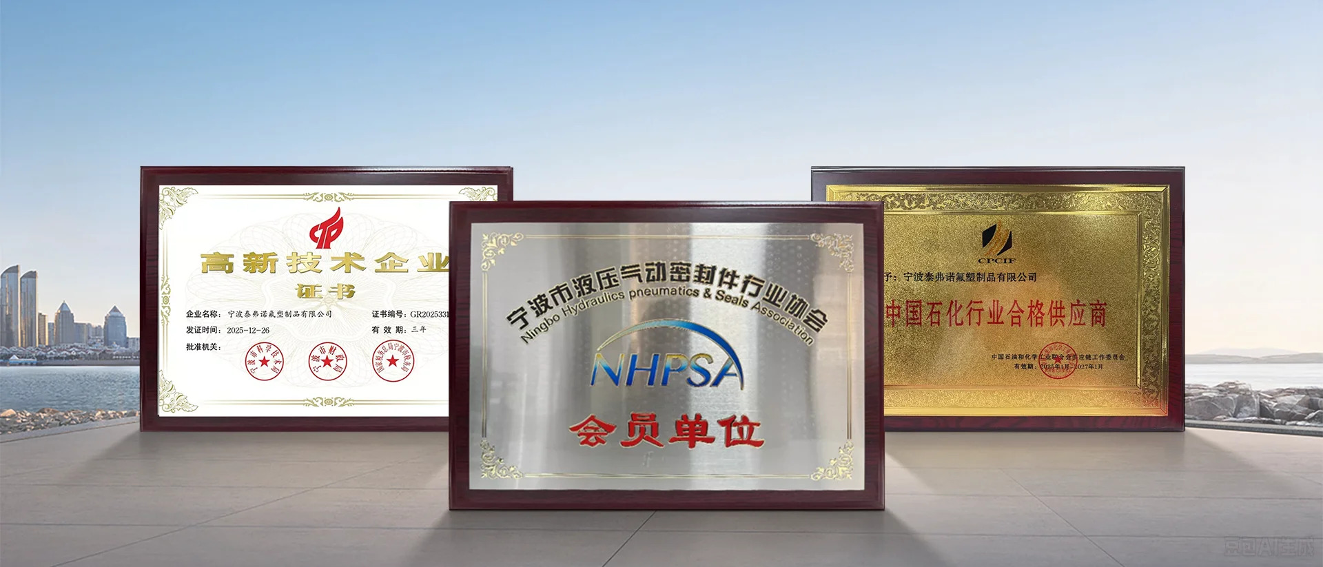 泰弗诺ISO9001质量管理体系与高新技术企业认证证书